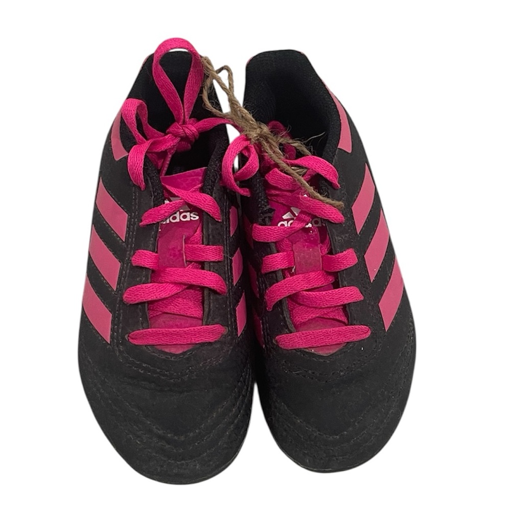 adidas Black and Pink Soccer Sneaker Cleats 10.5
